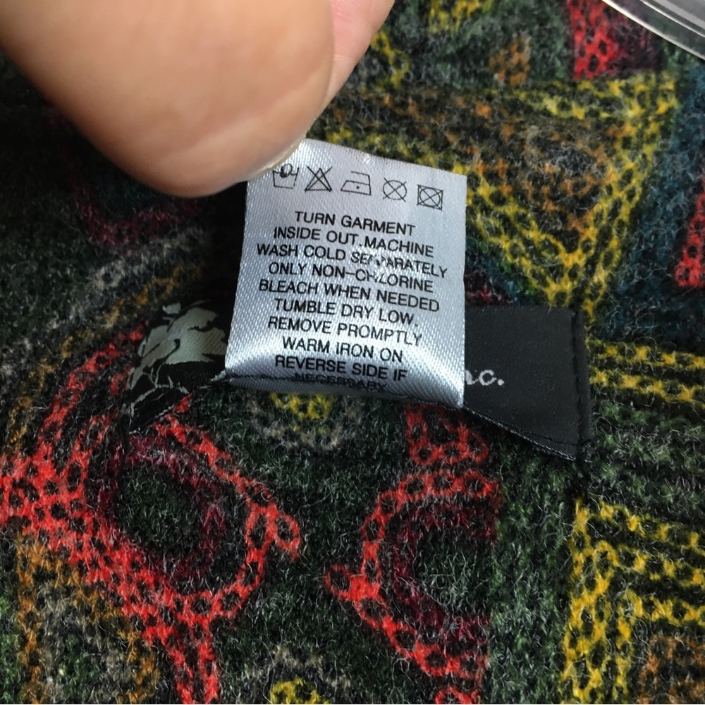 Damee Inc Mosaic Swing Coat Sz Medium Multicolor Pockets Lined Boho Artsy - Picture 14 of 14